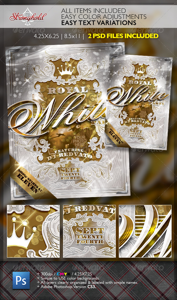 royal white party event flyer template by getstronghold wedding layout tool