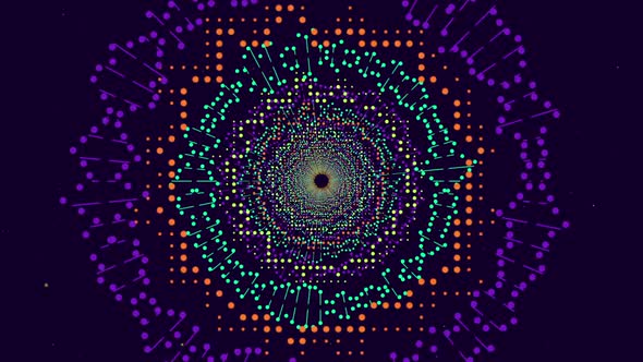 Colorful Circle Tunnel Sound Wave Background alt