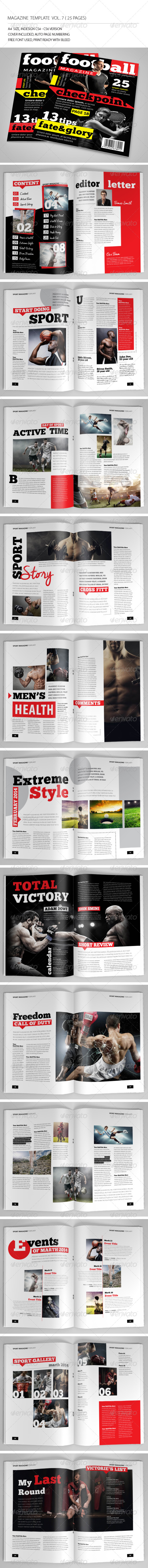 25 Pages Sport Magazine Vol7 - Magazines Print Templates