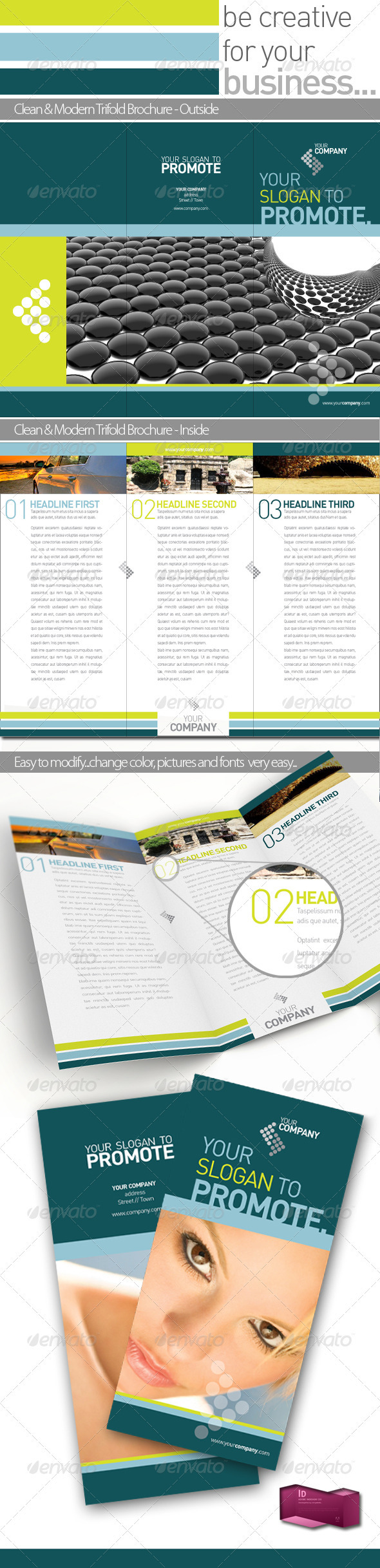 Company Folder Professional Brochure Template - Corporate Brochures