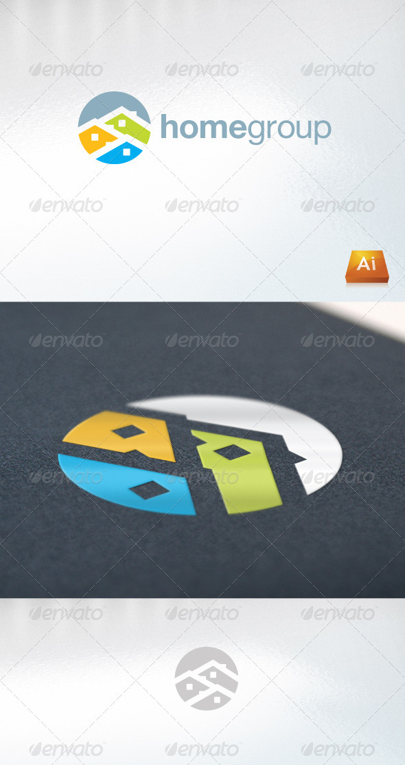 Home Group - Buildings Logo Templates