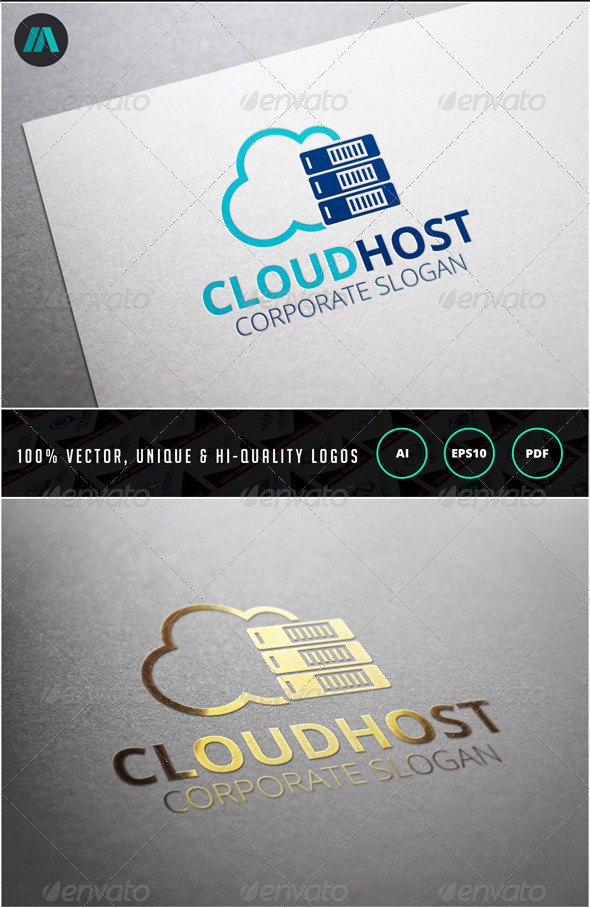 Cloud Host Logo Template - Nature Logo Templates
