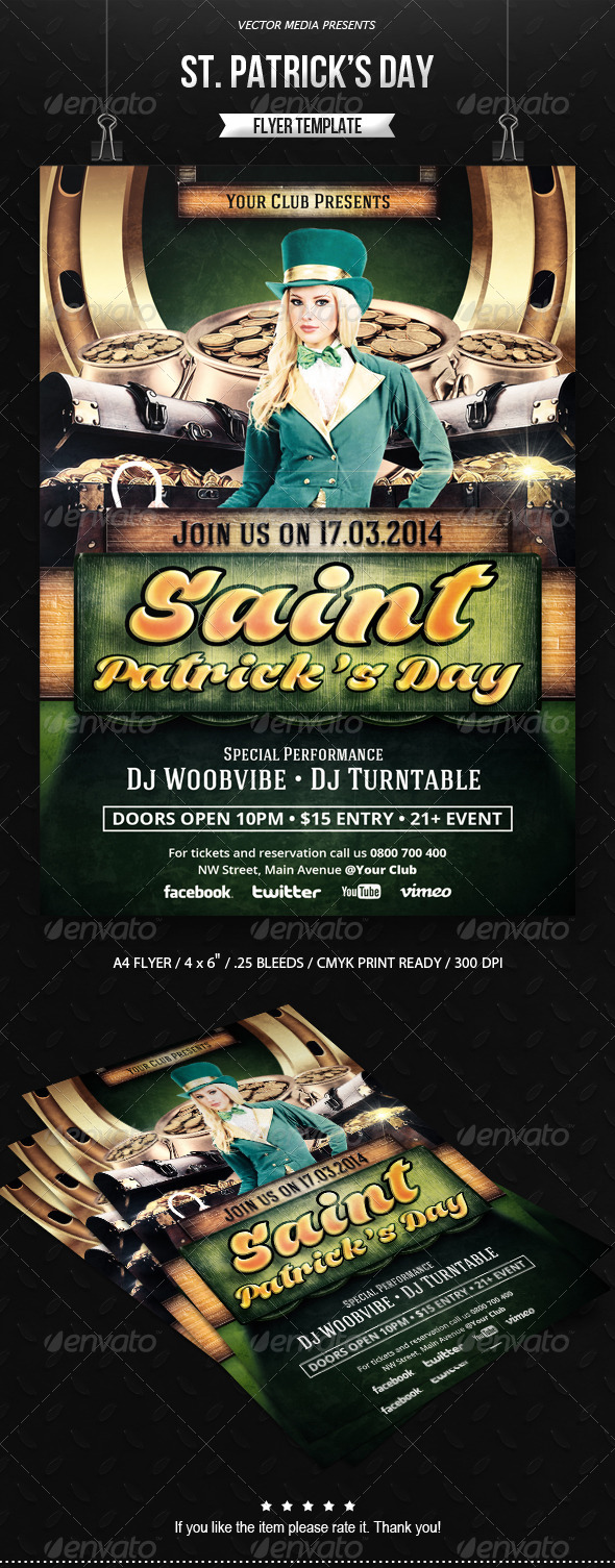 Saint Patrick's Day - Flyer - Clubs & Parties Events