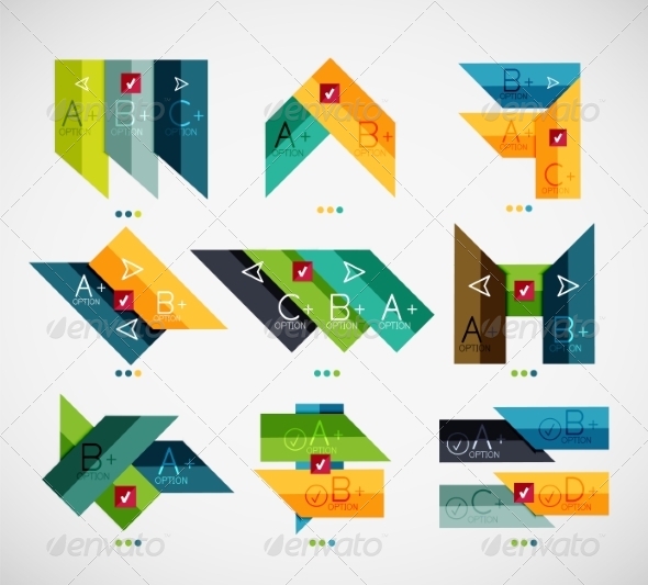 Set of Modern Business Infographic Templates - Miscellaneous Vectors