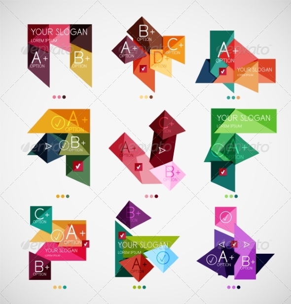 Set of Modern Business Infographic Templates - Miscellaneous Vectors