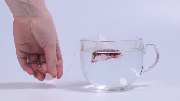 Infuser Fruit Tea in a Transparent Cup
