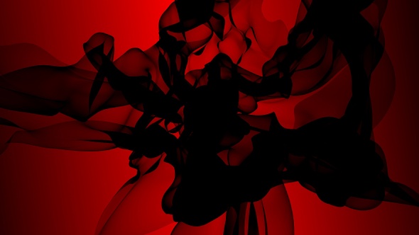 Sheer black material on red background