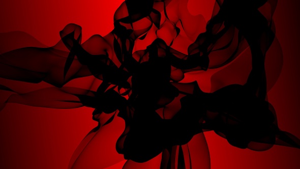 Sheer black material on red background alt