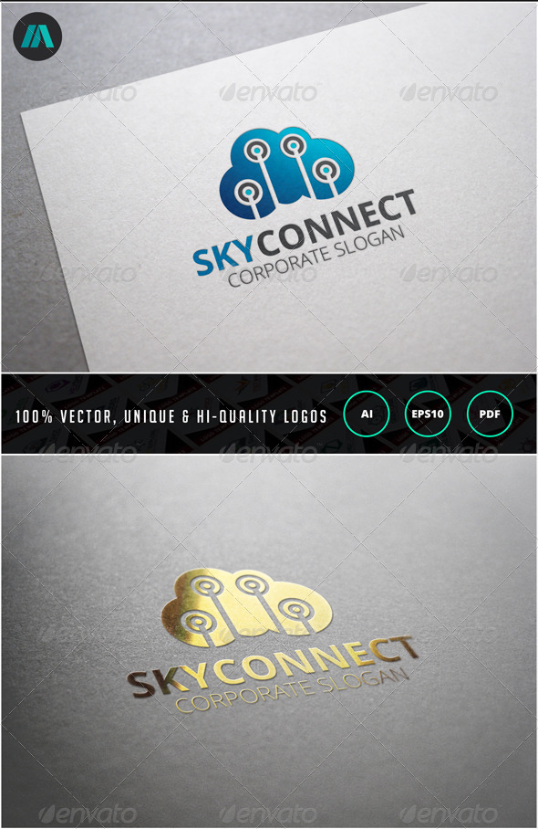 Sky Connect Logo Template - Nature Logo Templates