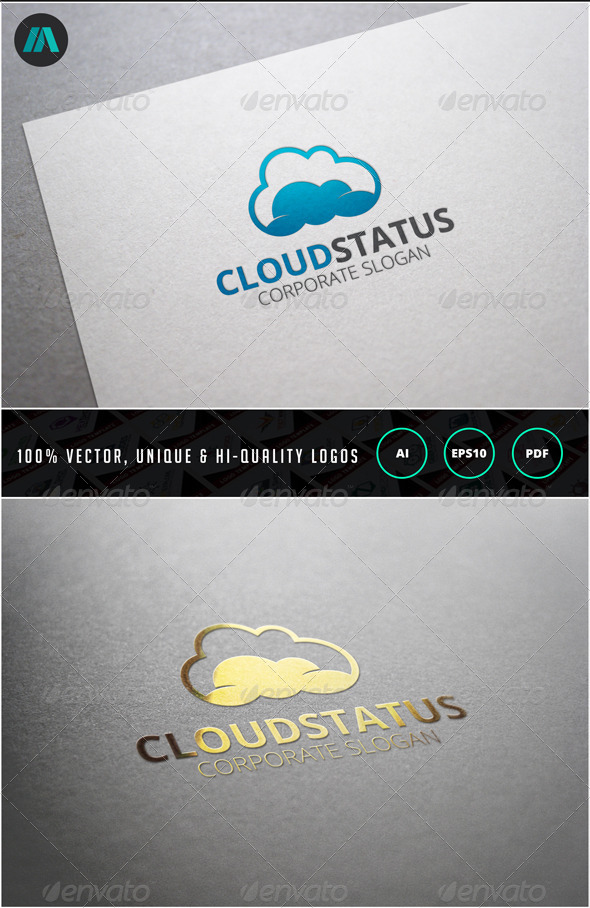 Cloud Status Logo Template - Nature Logo Templates