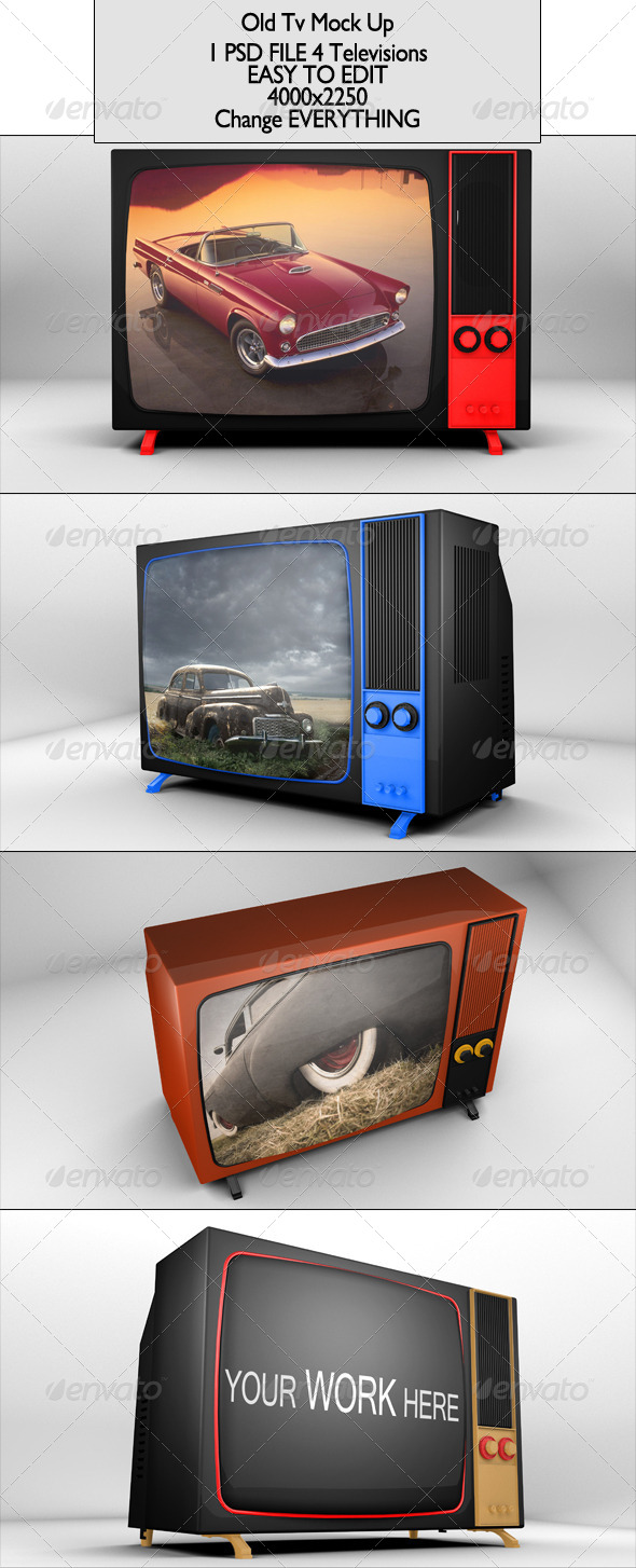 Old Tv Mock Up - TV Displays