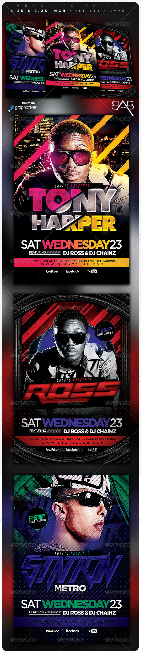 Artist Concert Flyer Bundle - Events Flyers