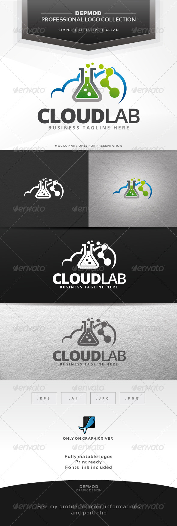 Cloud Lab Logo - Symbols Logo Templates