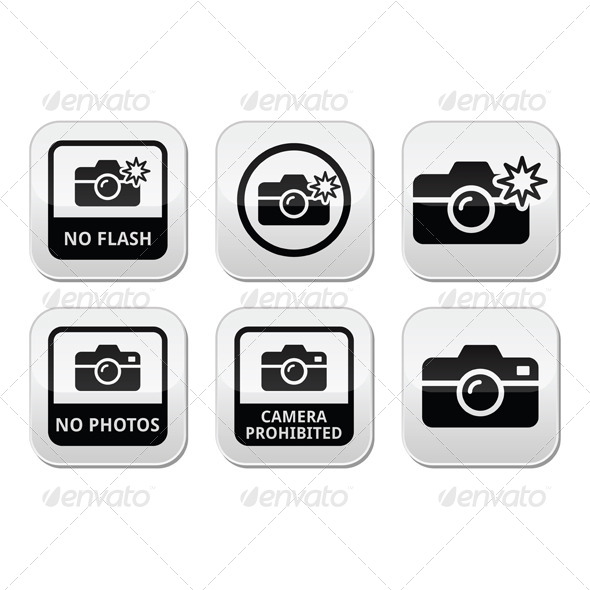 No Photos, Cameras or Flash Buttons - Miscellaneous Vectors