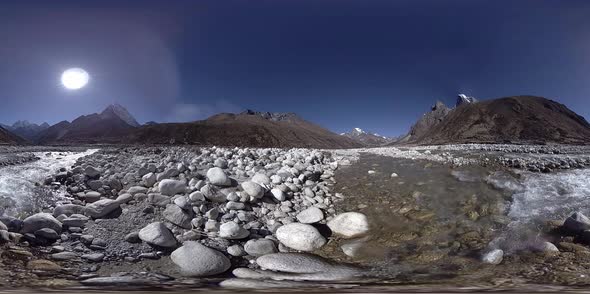 VR of Dingboche and Pheriche Village in Nepal Basic Point of Everest Base Camp Track alt