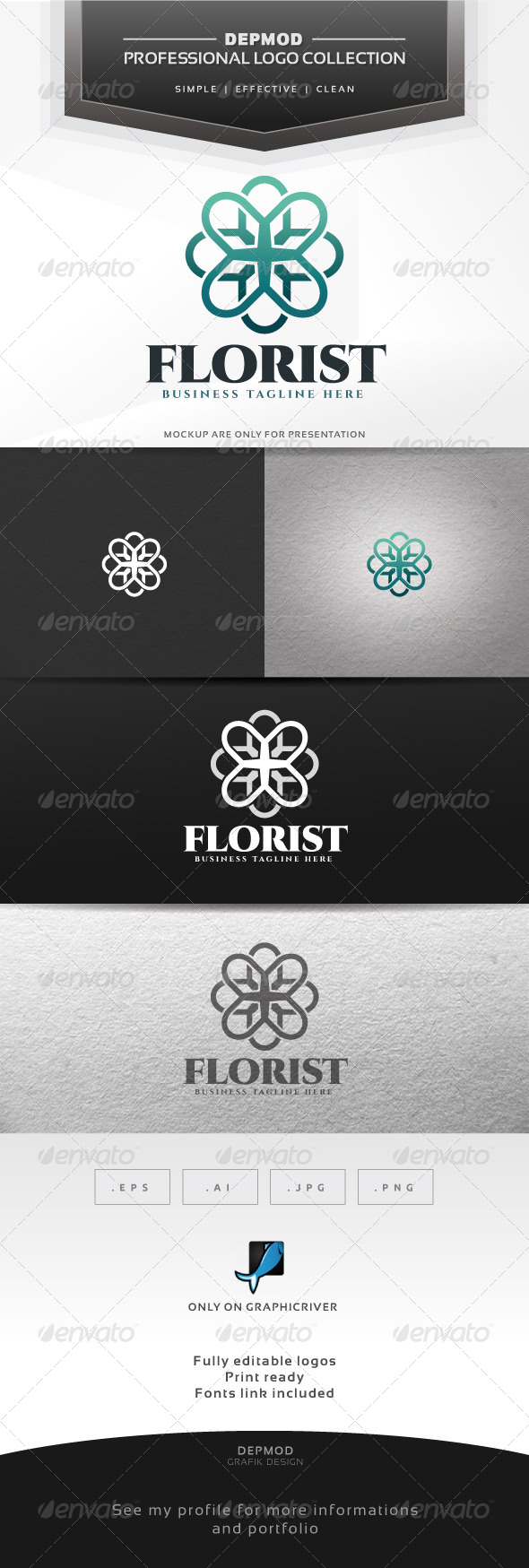 Florist Logo - Abstract Logo Templates