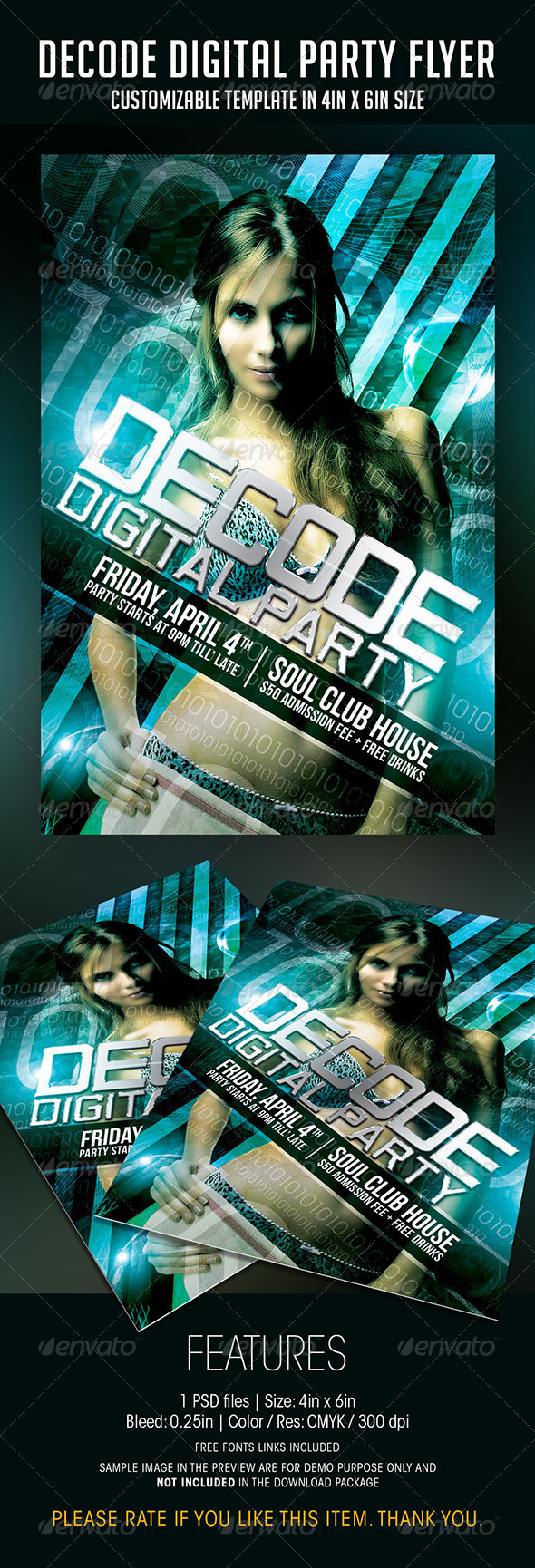 Decode Digital Party Flyer - Clubs & Parties Events