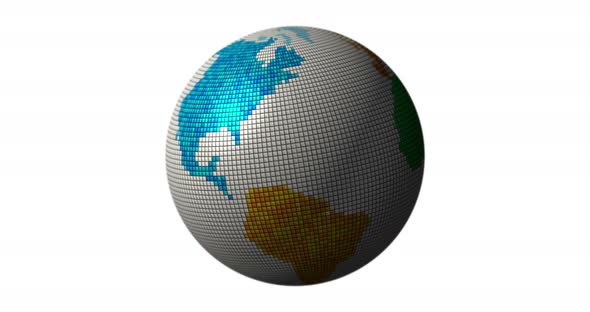 Earth tile globe rotating loop