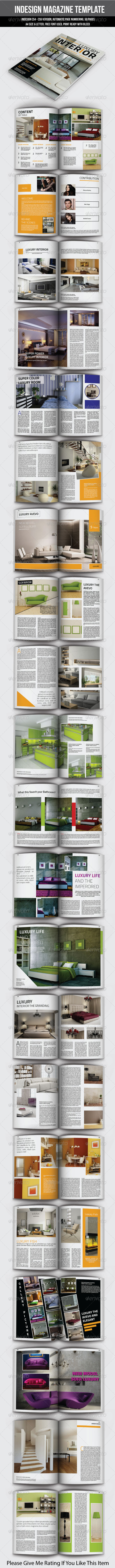Indesign Magazine Template 50 Page - Magazines Print Templates