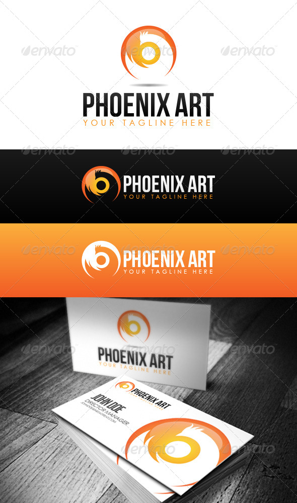 Phoenix Art Logo - Abstract Logo Templates