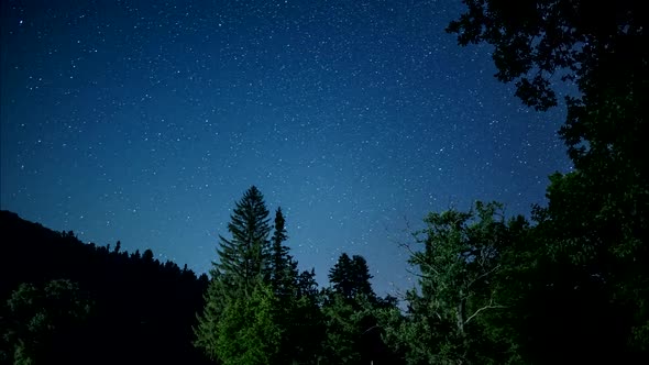 Night sky with stars, video time lapse alt