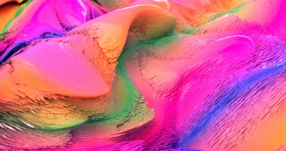 Rainbow Vibrant Creamy Paint Waves alt