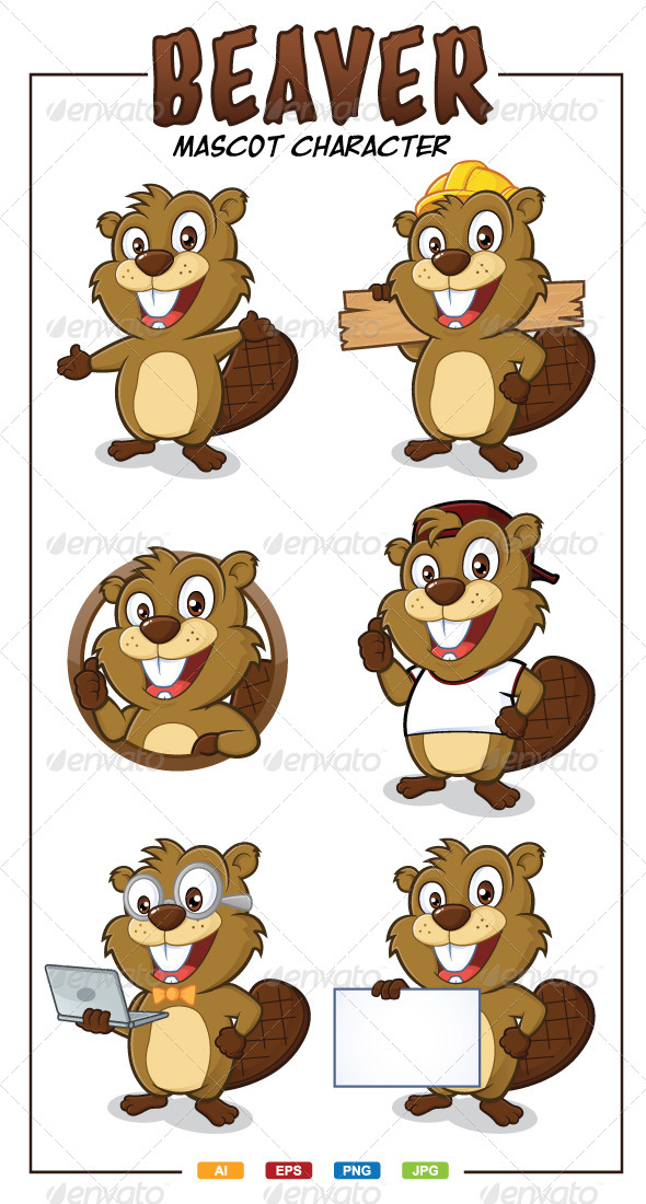 Beaver Mascot Character - Animals Characters