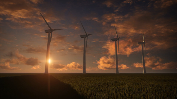 Wind Farm Sunset
