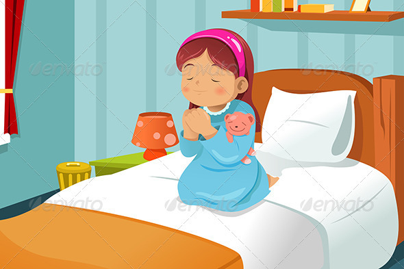Little Girl Praying - People Characters