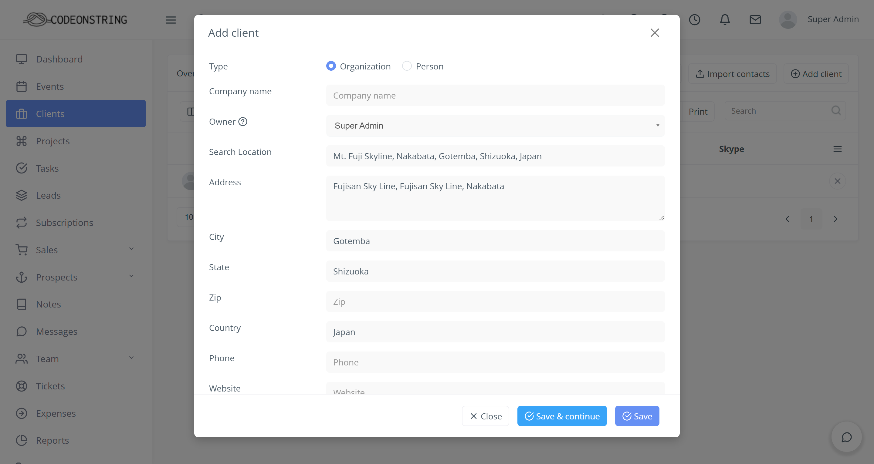 Google Geo Location Plugin for Rise CRM by codeonstring | CodeCanyon