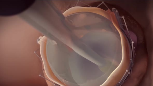 An artificial heart valve is inserted instead of a dysfunctional heart valve. alt