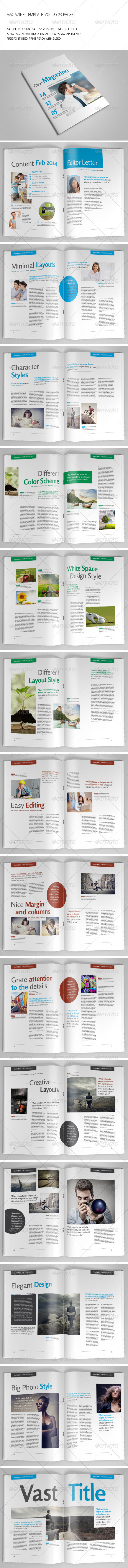 29 Pages Simple Magazine Vol8 - Magazines Print Templates