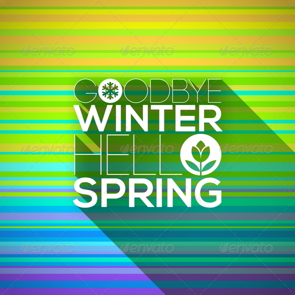 Spring Greeting Design - Seasons Nature