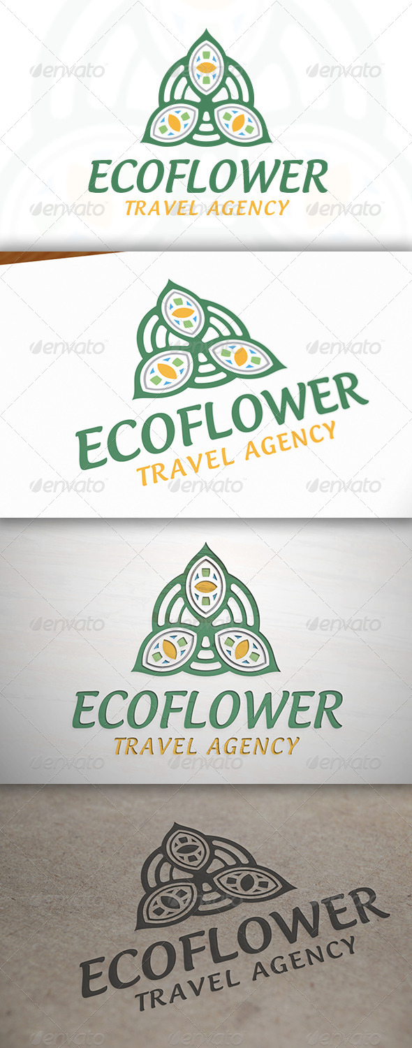 Eco Flower Logo - Vector Abstract
