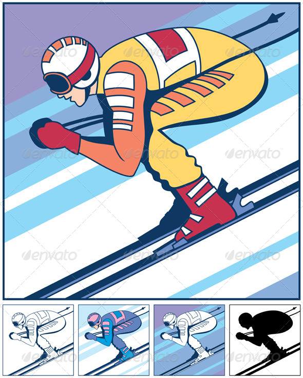 Alpine Skiing - Sports/Activity Conceptual