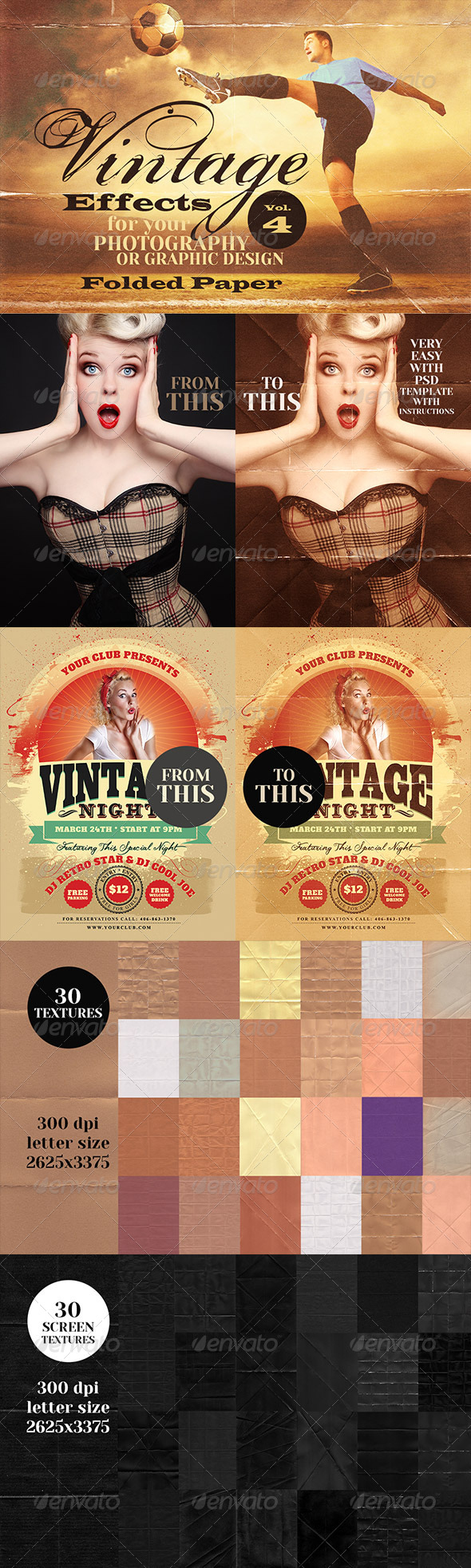 Vintage Effects for Photo, Designs 4 - Miscellaneous Photo Templates