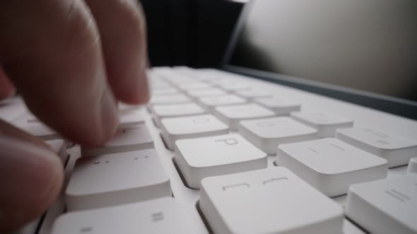 Closeup Time Lapse Typing on Keyboard with Fingers alt