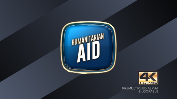 Humanitarian Aid Rotating Sign 4K