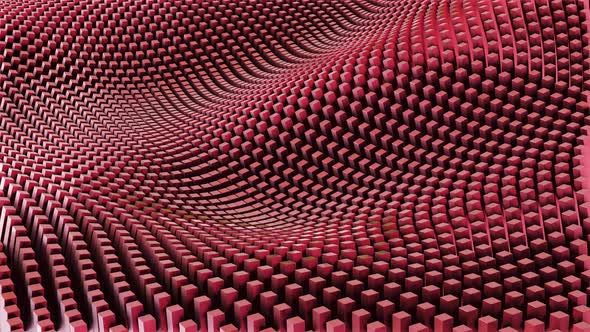 4K Abstract Geometric Red Loop