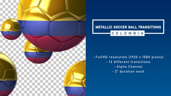 Metallic Soccer Ball Transitions - Colombia