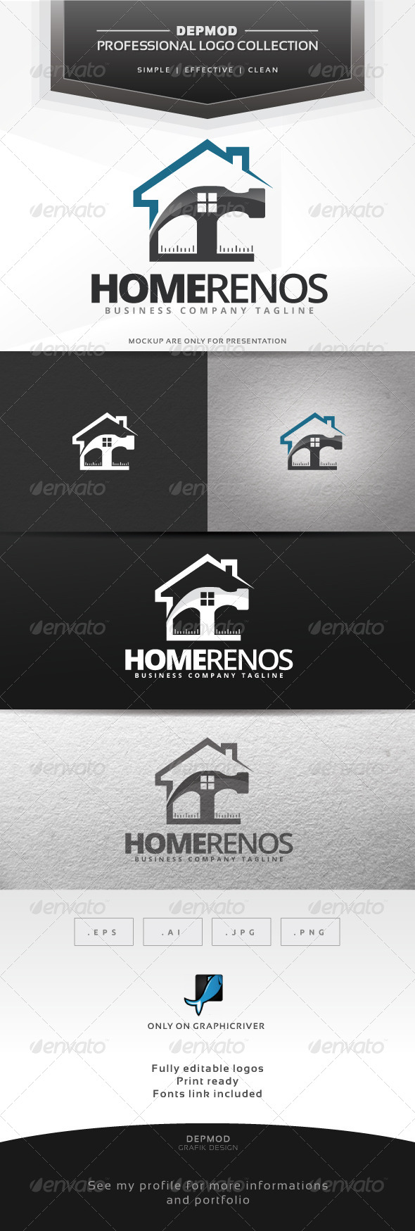 Home Renos Logo - Symbols Logo Templates