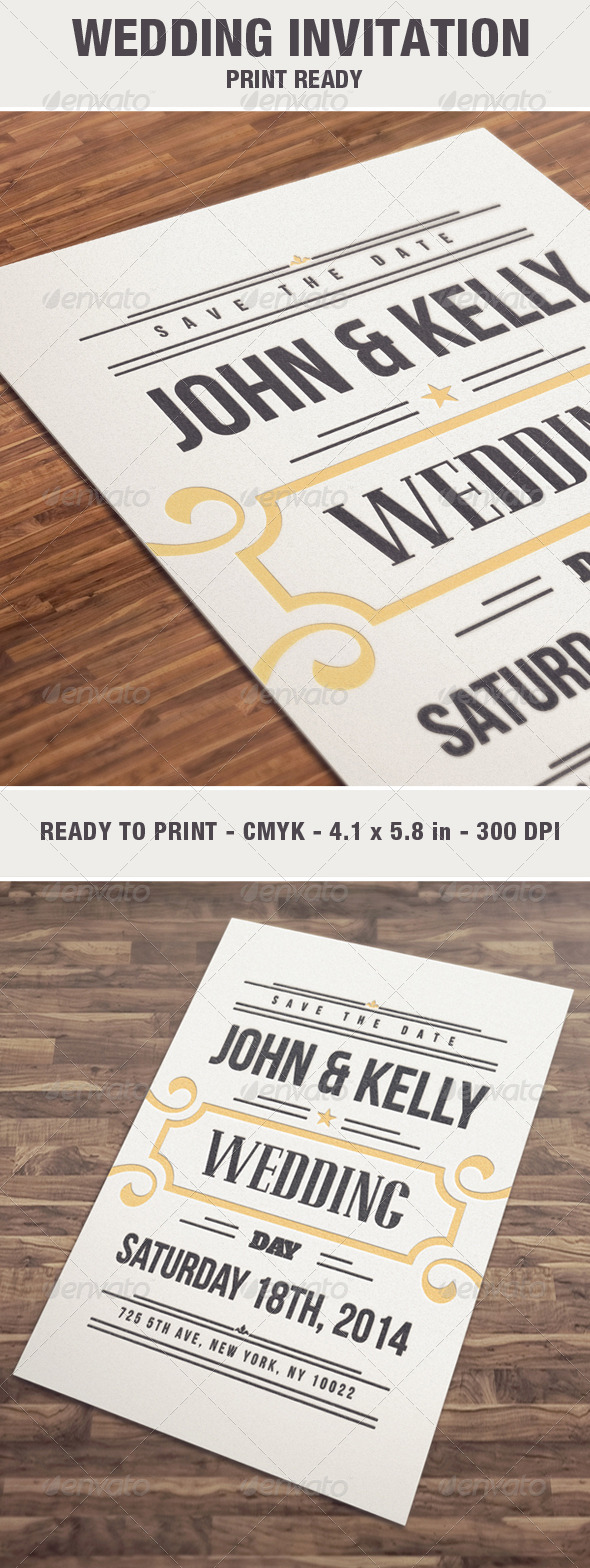 Elegant & Vintage Wedding Invitation - Weddings Cards & Invites