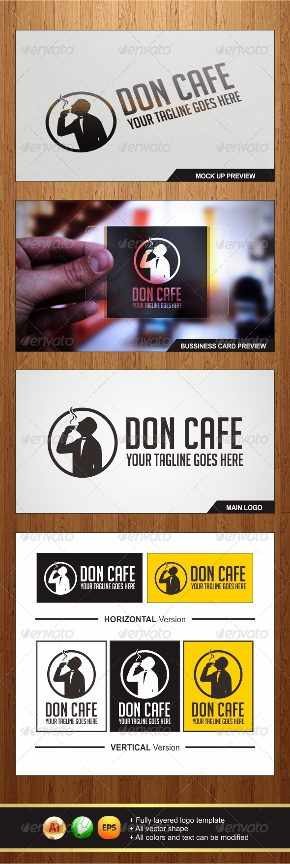 Don Cafe Logo - Humans Logo Templates