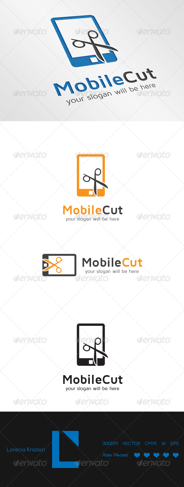 Mobile Cut - Objects Logo Templates