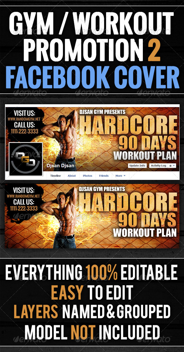 Gym and Workout 2 Timeline Cover - Facebook Timeline Covers Social Media