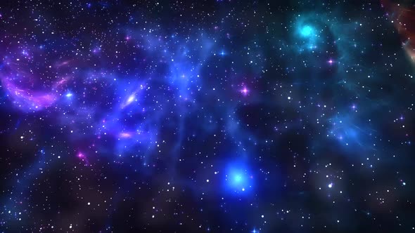 Blue Galaxy Space Motion Loop Background