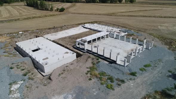 Construction Building Aerial View