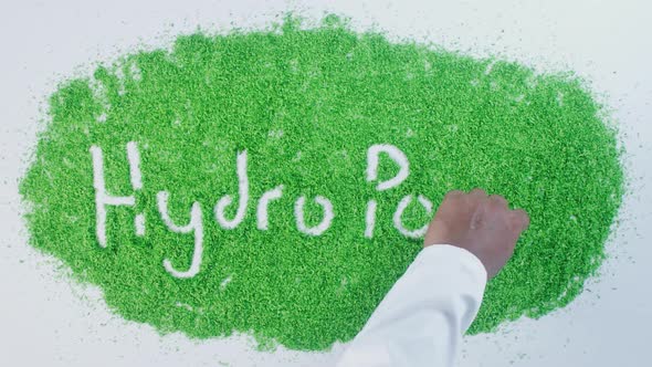 Indian Hand Writes On Green Hydro Power
