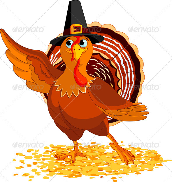 Thanksgiving Turkey Presenting - Seasons/Holidays Conceptual