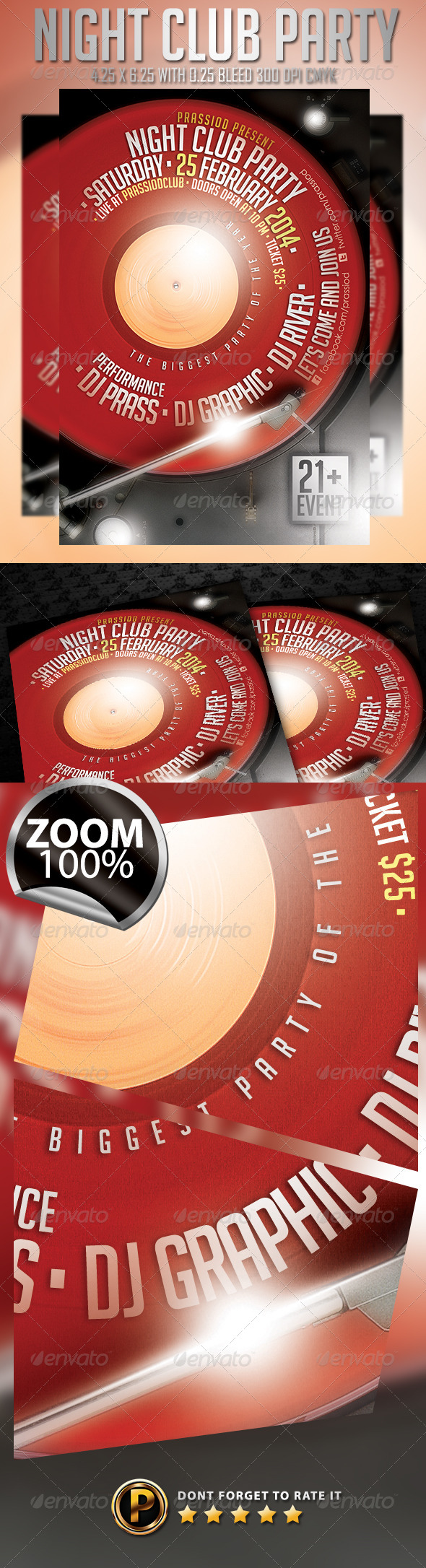 Night Club Party Flyer Template - Clubs & Parties Events